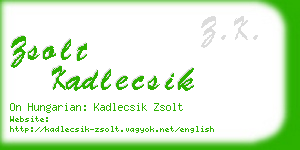 zsolt kadlecsik business card